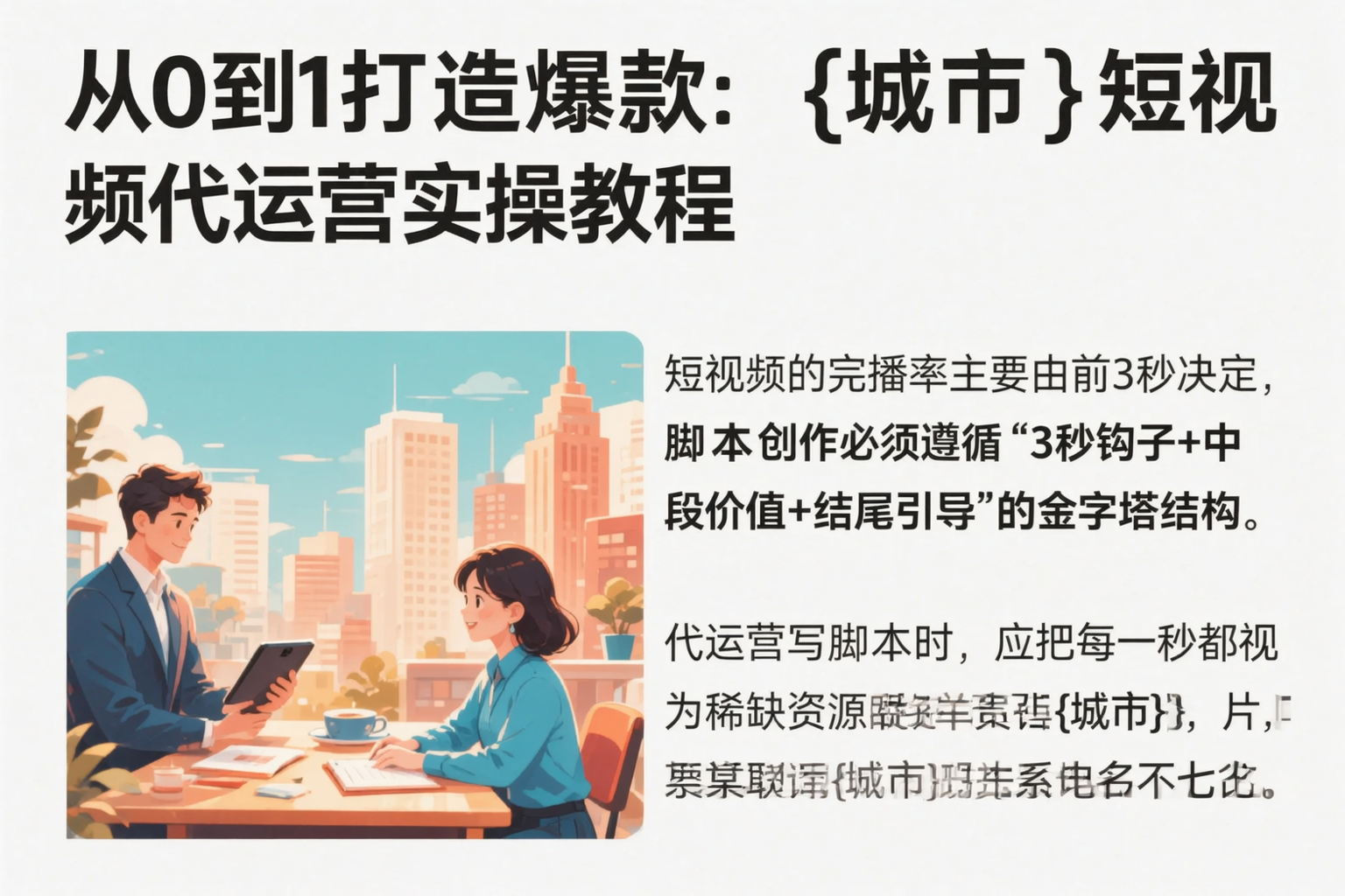 从0到1打造爆款:七台河短视频代运营实操教程