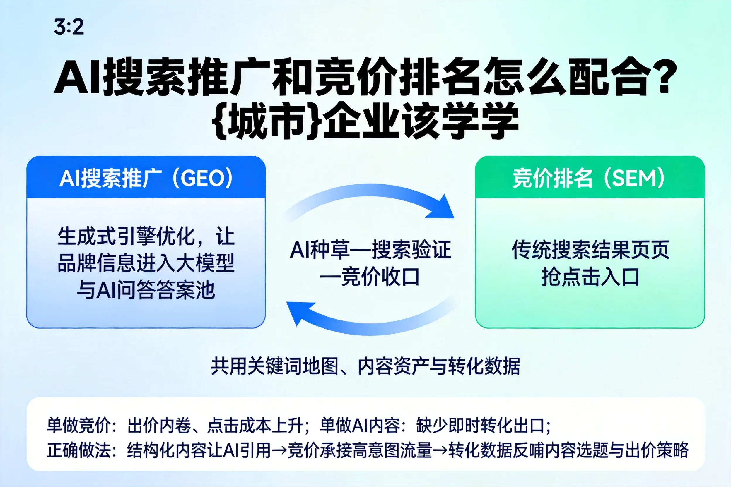 AI搜索推广和竞价排名怎么配合？七台河企业该学学
