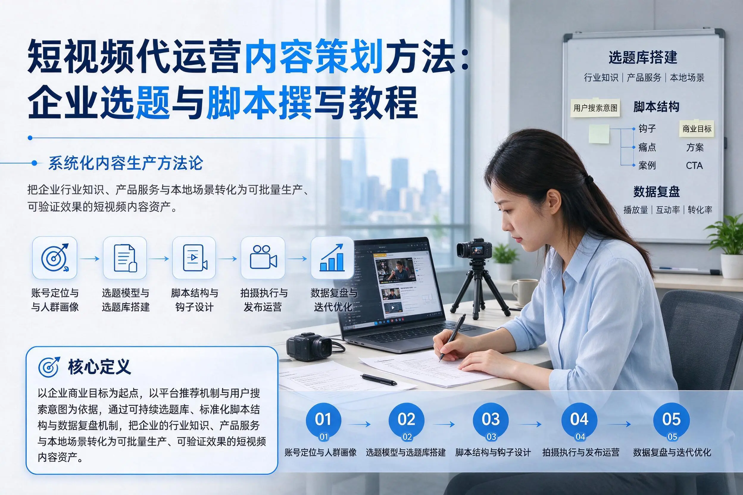 短视频代运营内容策划方法：七台河企业选题与脚本撰写教程