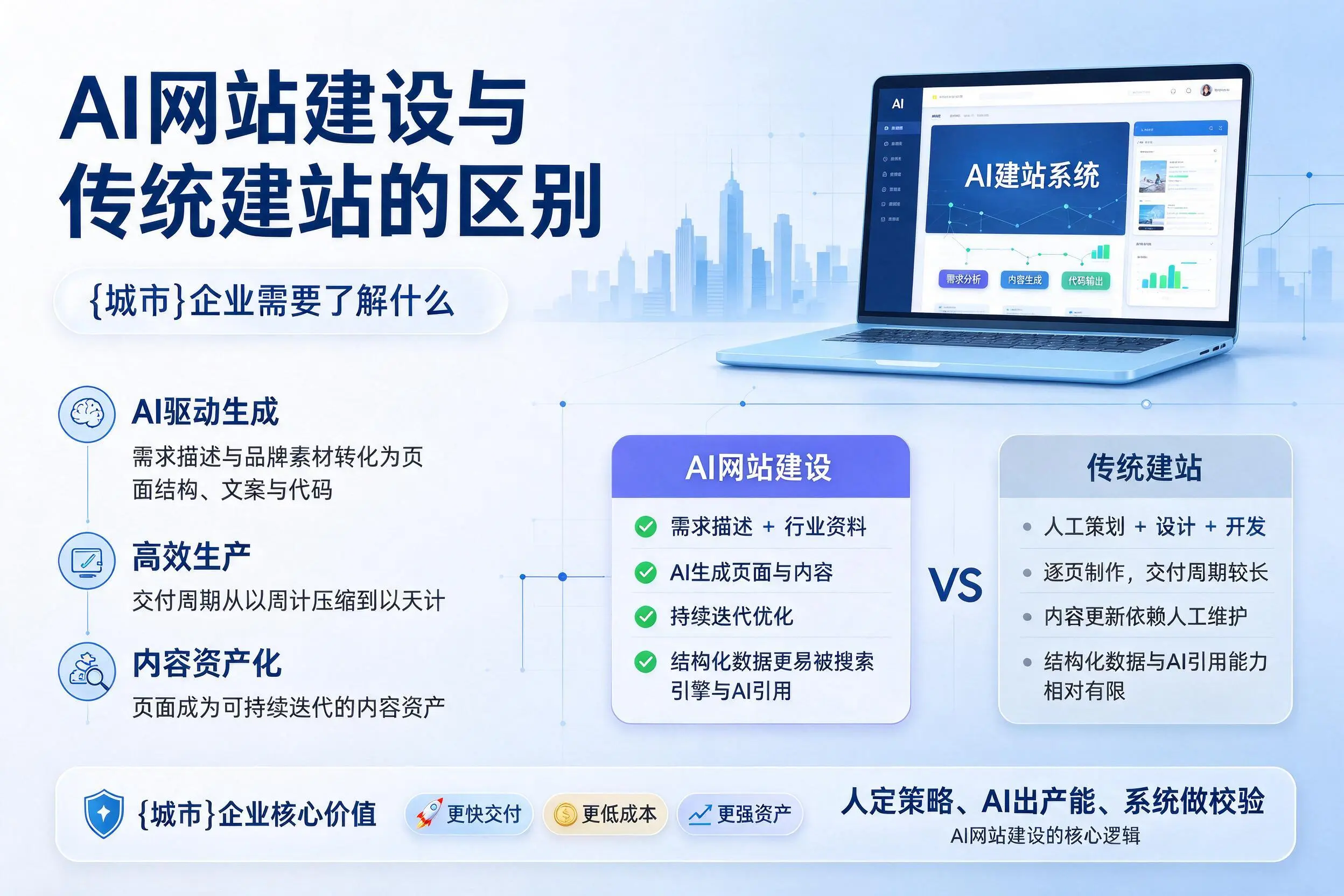 AI网站建设与传统建站的区别,七台河企业需要了解什么