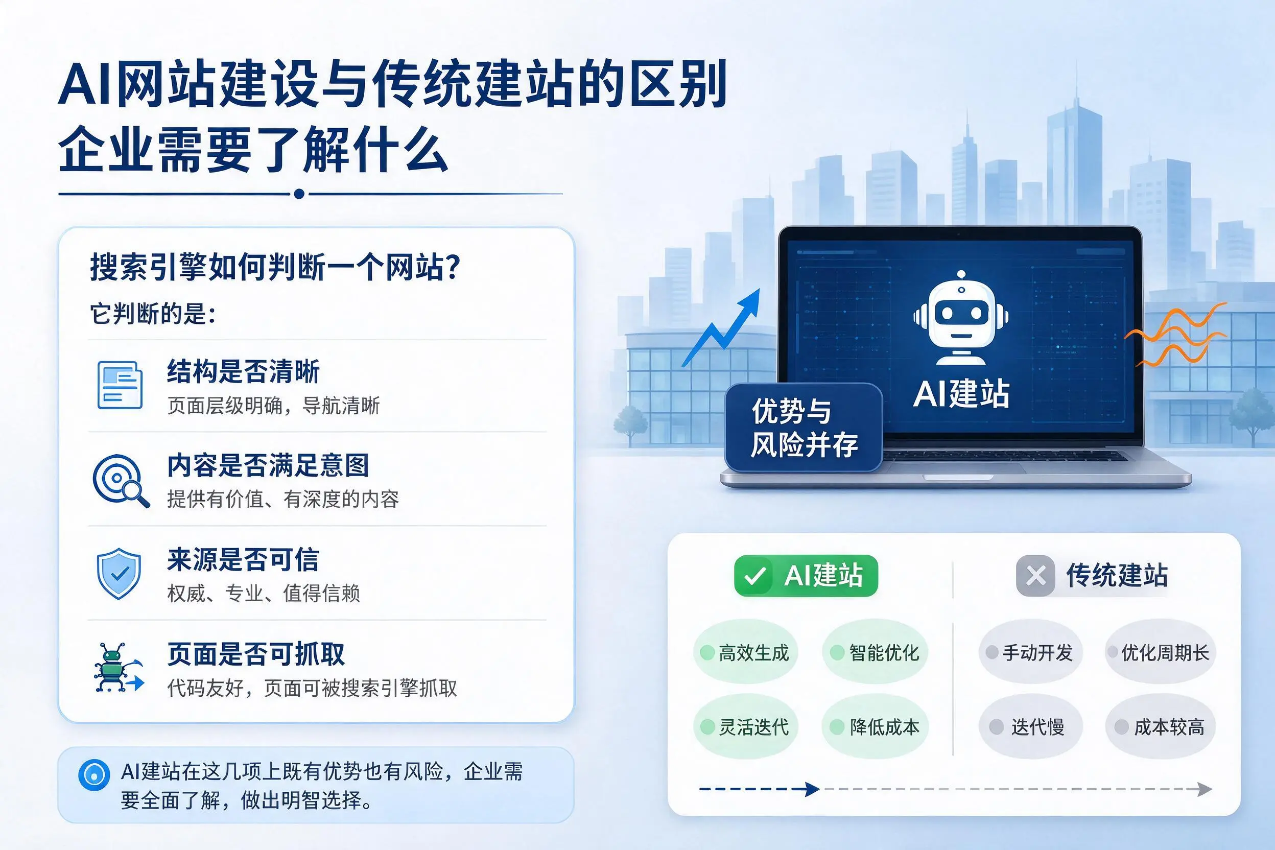 AI网站建设与传统建站的区别,七台河企业需要了解什么