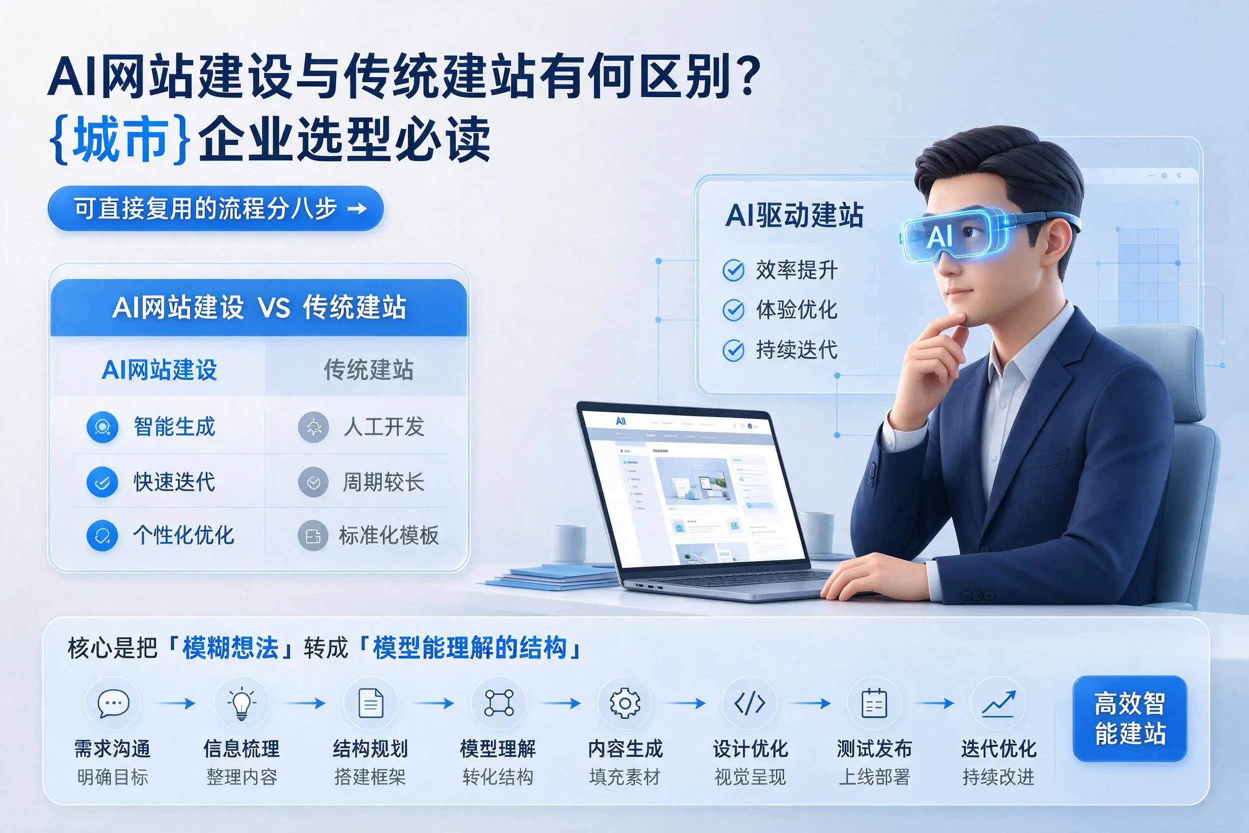 AI网站建设与传统建站有何区别?七台河企业选型必读