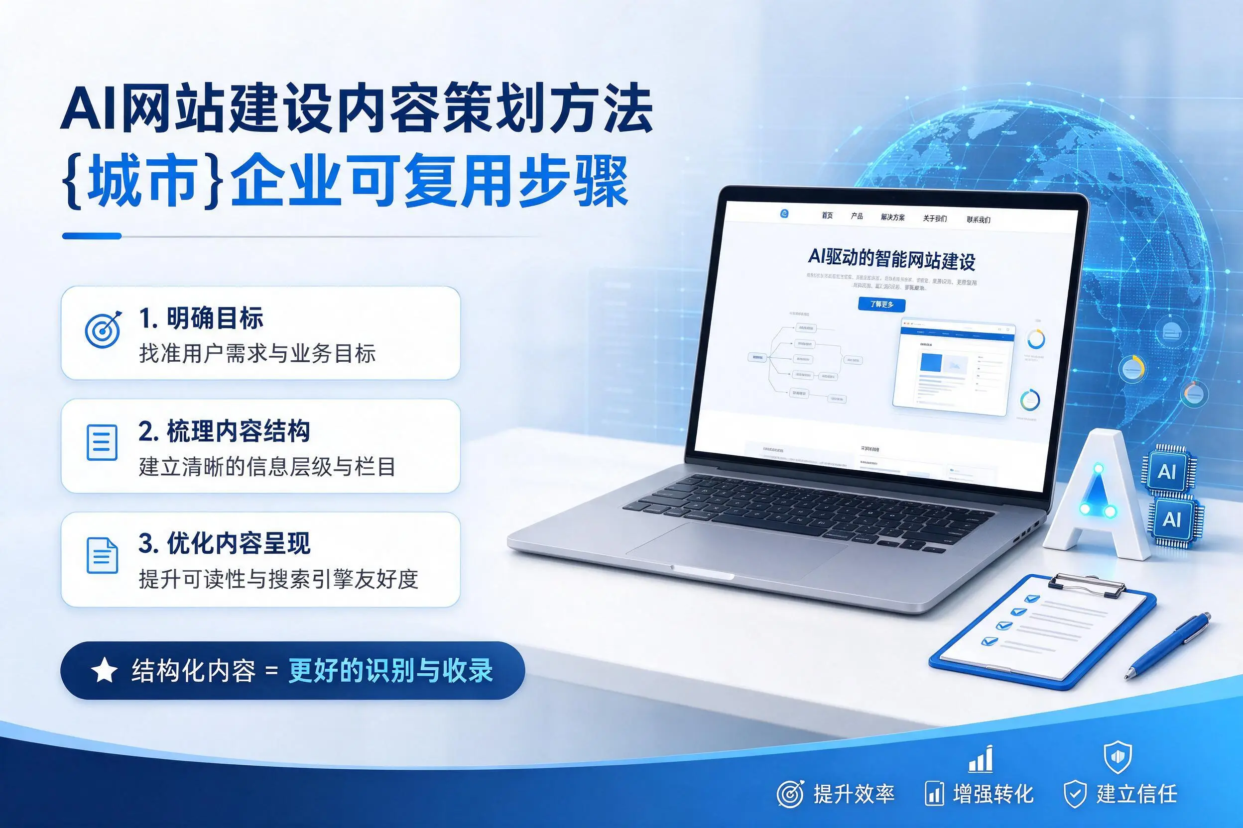 AI网站建设内容策划方法，七台河企业可复用步骤