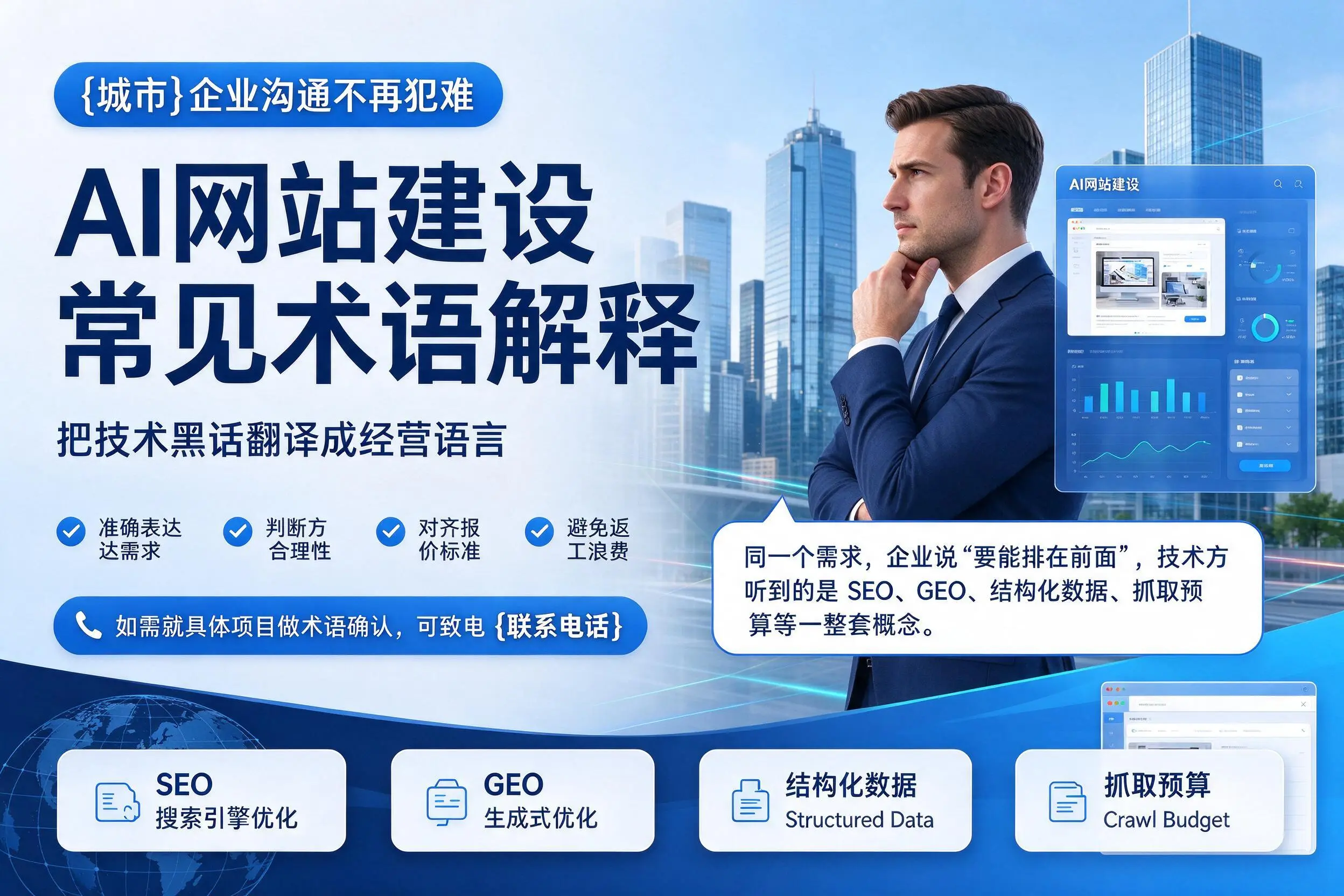 AI网站建设常见术语解释，七台河企业沟通不再犯难