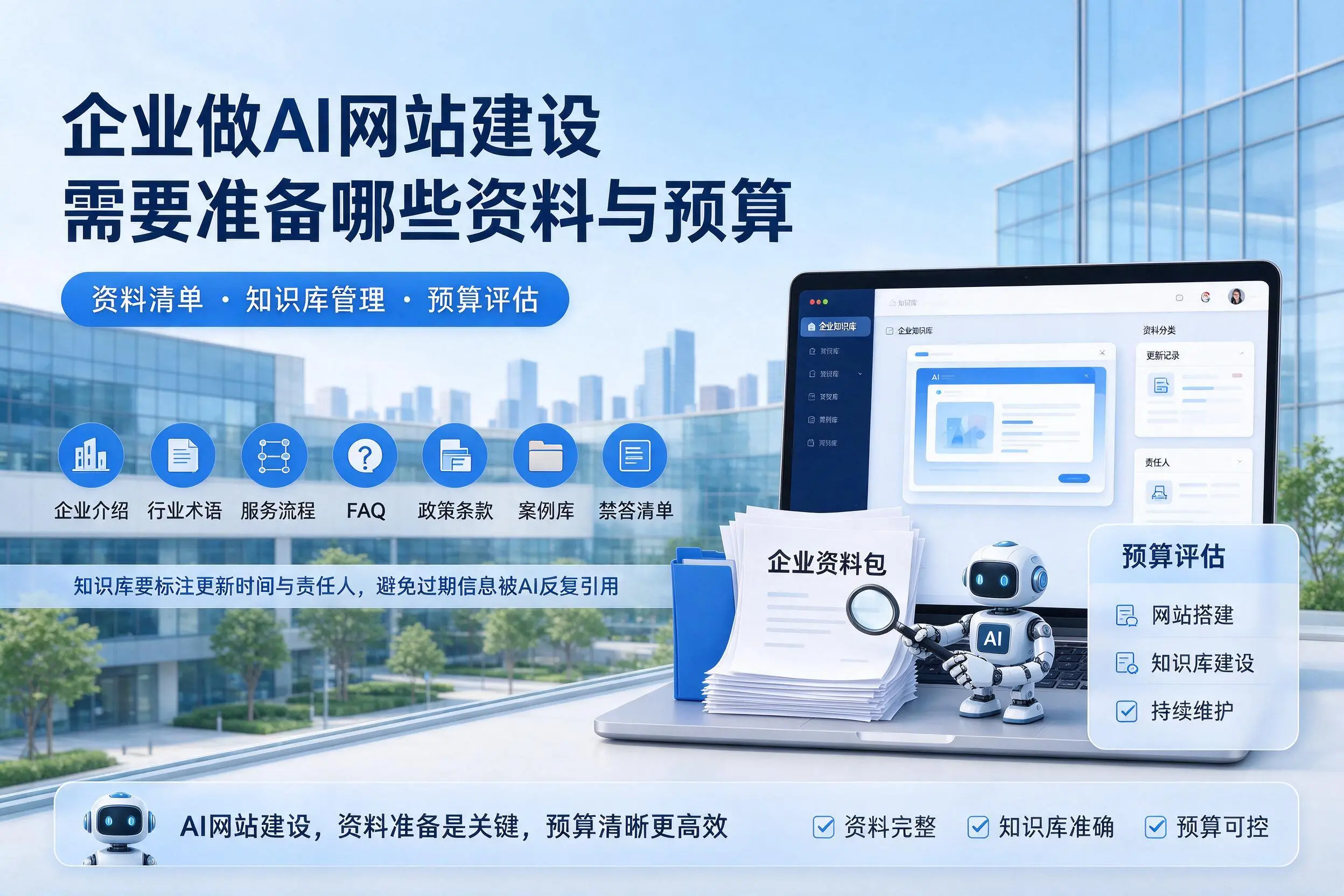 七台河企业做AI网站建设需要准备哪些资料与预算