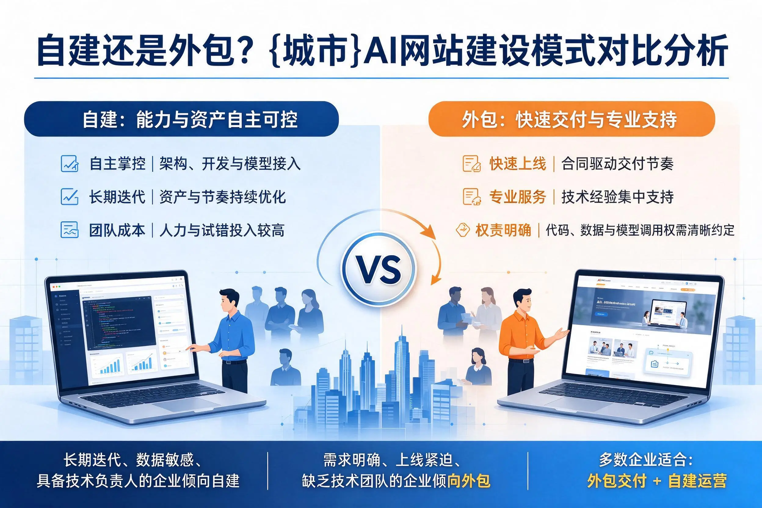 自建还是外包？七台河AI网站建设模式对比分析