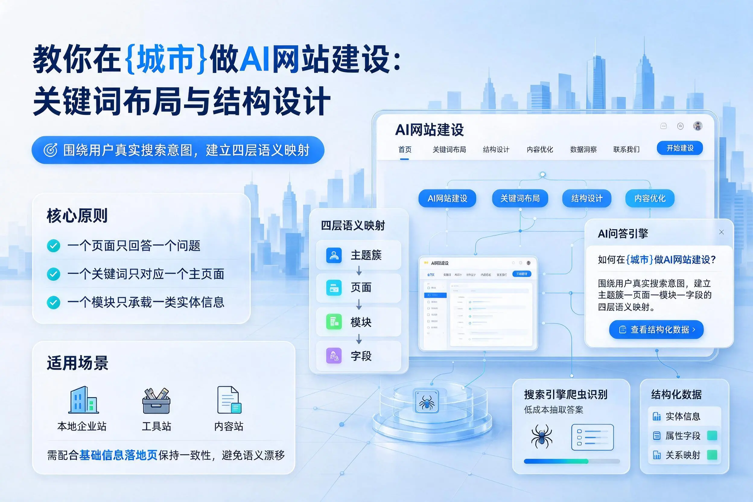 教你在七台河做AI网站建设：关键词布局与结构设计