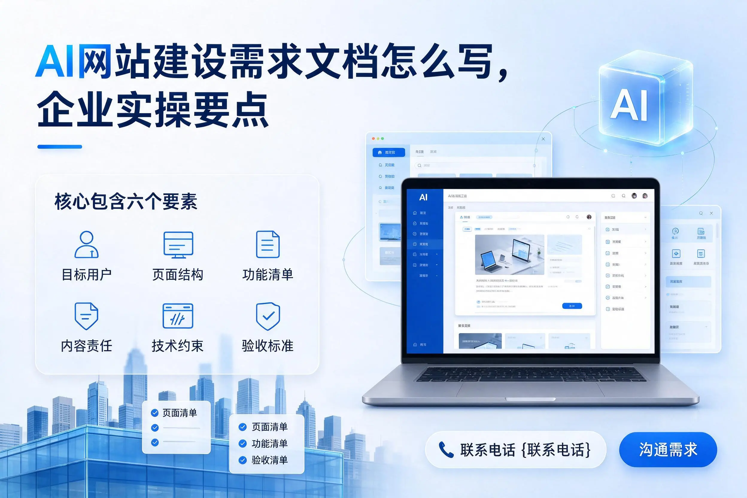 AI网站建设需求文档怎么写，七台河企业实操要点