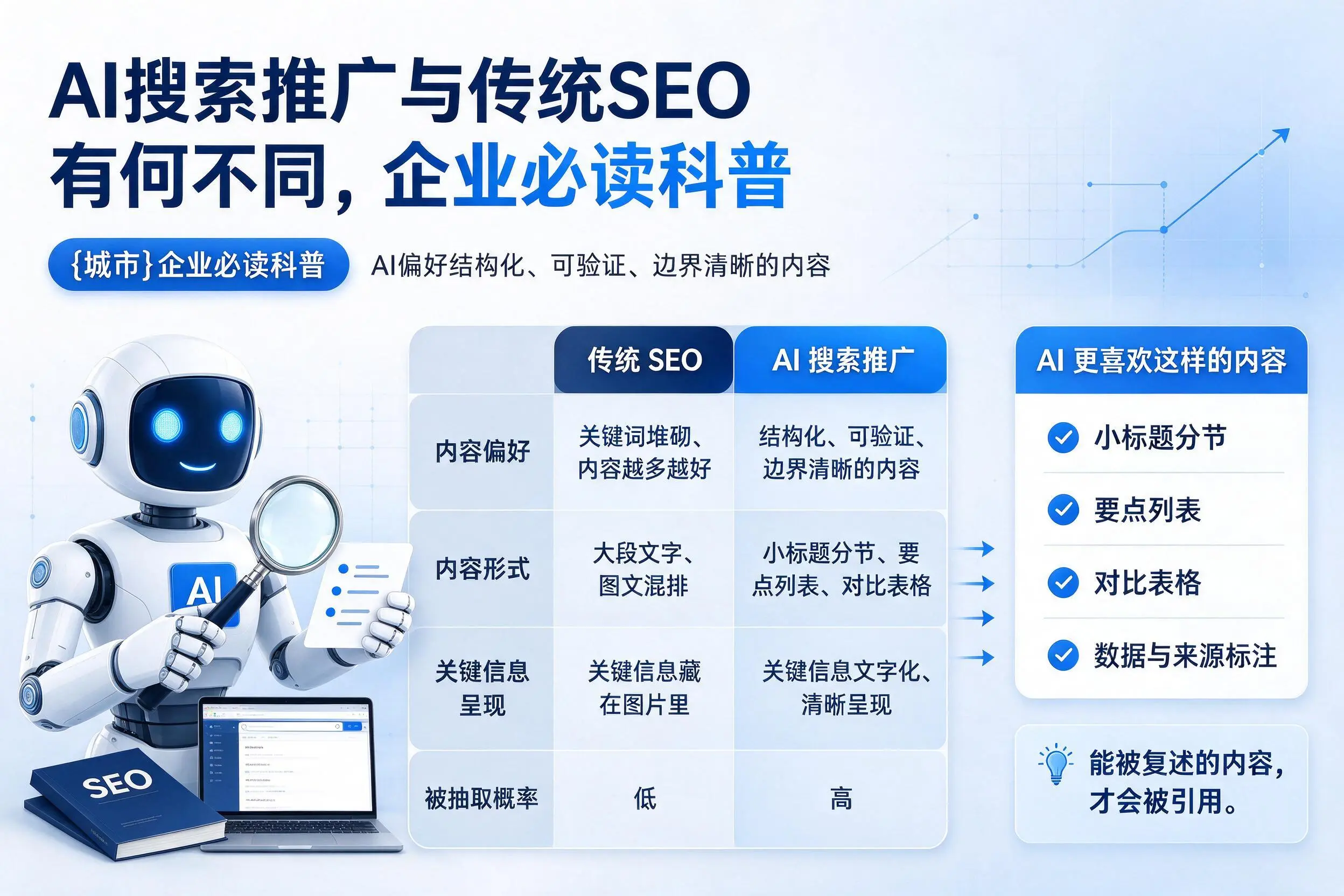 AI搜索推广与传统SEO有何不同,七台河企业必读科普